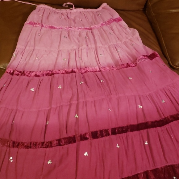 Angie Skirts | Ohmbre Pink Gypsy Skirt 